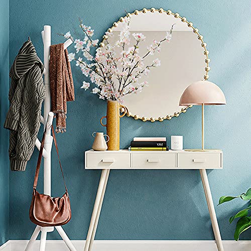 LESING 4pcs Cherry Blossom Flowers Artificial, Fake Silk Cherry Blossom Branches Tall Peach Blossom Flower Stems Arrangement for Wedding Home Office Party Decoration (Light Pink -1)