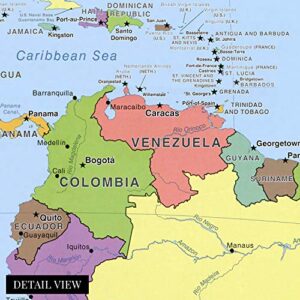 HISTORIX 2006 Latin America Map Poster - 24x30 Inch Central and South America Map - Latin American Poster - South America Map Poster - South America Wall Map