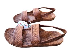 new adventure orthopedic j-slips hawaiian jesus sandals with arch, deep footbed, and backstraps coconut w7