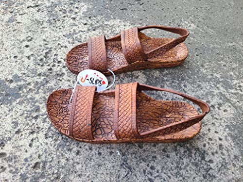 New Adventure Orthopedic J-Slips Hawaiian Jesus Sandals with arch, deep footbed, and backstraps Coconut W7