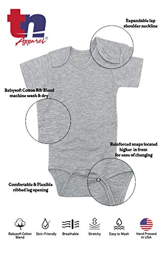 TeeNow -Daddy Is My Hero (Custom All Branches) - US Military Inspired Baby Infant Onesie/Bodysuit - Boy/Girl (3-6 Months, Grey - ARMY)