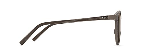 Maui Jim Men's and Women's Kiawe Polarized Classic Sunglasses, Brown Stripe/HCL® Bronze, Medium