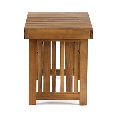 Christopher Knight Home Hilton Outdoor Acacia Wood Folding Side Table, Teak Finish