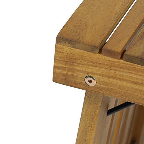 Christopher Knight Home Hilton Outdoor Acacia Wood Folding Side Table, Teak Finish