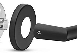 Berlin Modisch Privacy Lever Door Handle Sleek Round Easy to Open Locking Lever Set [for Bedroom or Bathroom] Reversible for Right & Left Sided Doors Heavy Duty - Iron Black Finish