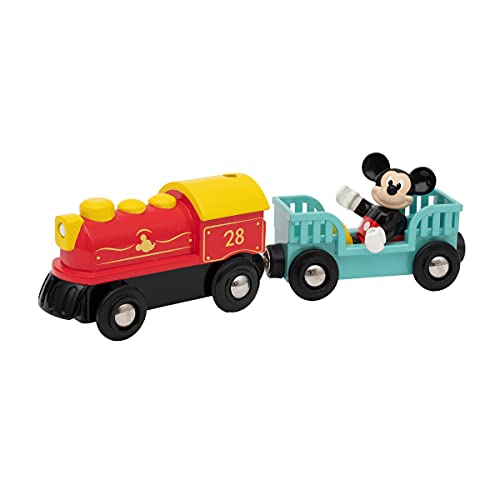 Brio 32265 Disney Mickey and Friends: Mickey Mouse Battery Train | Wooden Toy Train Set for Kids Age 3 and Up - Amazon Exclusive (63226500)