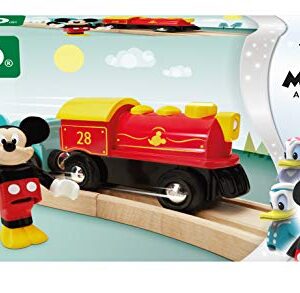 Brio 32265 Disney Mickey and Friends: Mickey Mouse Battery Train | Wooden Toy Train Set for Kids Age 3 and Up - Amazon Exclusive (63226500)