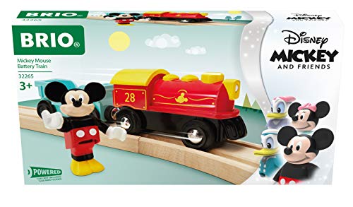 Brio 32265 Disney Mickey and Friends: Mickey Mouse Battery Train | Wooden Toy Train Set for Kids Age 3 and Up - Amazon Exclusive (63226500)