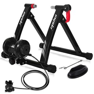 unisky bike trainer stand for indoor riding 6 speed stationary bike stand for exercise bicycle resistance trainers
