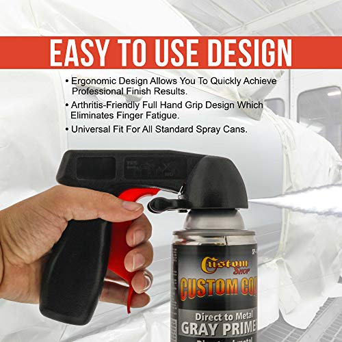 Instant Aerosol Trigger Handle (Pack of 2), Instantly Converts Spray Cans into Spray Guns - Full Hand Grip, Reusable, Easy to Clip-On & Off - Universal Fit, Use on Spray Paint, Adhesives, Lubricants