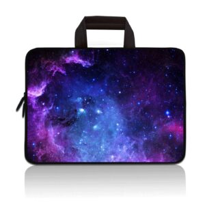 11" 11.6" 12" 12.1" 12.5" inch laptop carrying bag chromebook case notebook ultrabook bag tablet cover neoprene sleeve fit apple macbook air samsung google acer hp dell lenovo asus(purple galaxy)