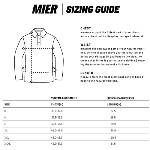 MIER Men's Outdoor Performance Tactical Polo Shirts Long and Short Sleeve, Moisture-Wicking, Khaki, Small