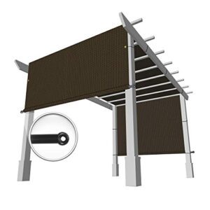 windscreen4less pergola shade cover replacement canopy porch deck backyard patio pergola shade cover universal shade panel with grommets weighted rods brown 10'x16'