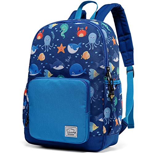 VASCHY Kids backpacks, Cute Lightweight Water Resistant Preschool Backpack for Boys and Girls Ocean Animals