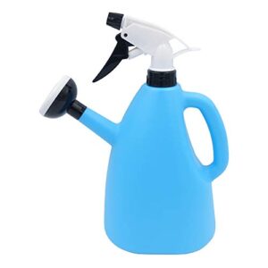 feiben watering can with sprayer for house bonsai plants,blue 40.57oz/1200ml,2 in 1 dual use balcony disinfection pressure watering pot