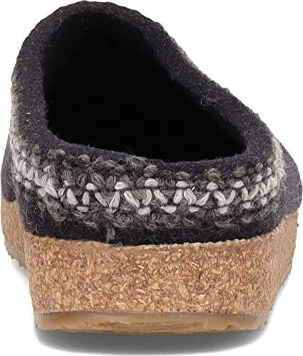 HAFLINGER Zigzag Clog - Charcoal, 42