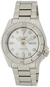seiko men's 5 sports automatic watch with stainless steel strap, silver, 22 (model: srpe71)