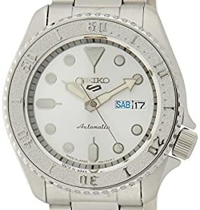 SEIKO Men's 5 Sports Automatic Watch with Stainless Steel Strap, Silver, 22 (Model: SRPE71)