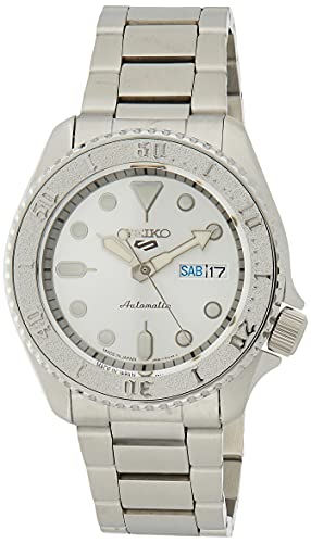 SEIKO Men's 5 Sports Automatic Watch with Stainless Steel Strap, Silver, 22 (Model: SRPE71)