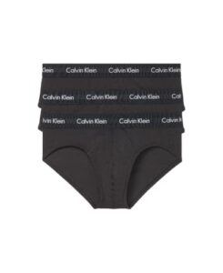 calvin klein men's cotton stretch 3-pack brief, 3 black, m