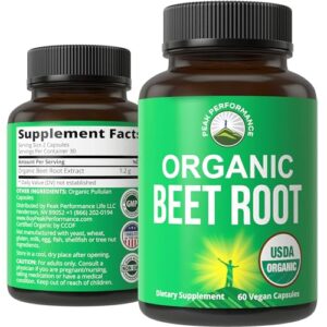 usda organic beet root vegan capsules. beets juice powder super food pills 1200 mg. nitric oxide energy boosting beetroot extract capsules. polyphenol support supplement for women and men