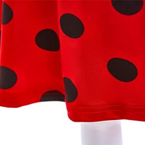 Dressy Daisy Girls Ladybug Polka Dots Red & Black Nightgown Dress Up Costume Fancy Birthday Party Sleepwear Size 10