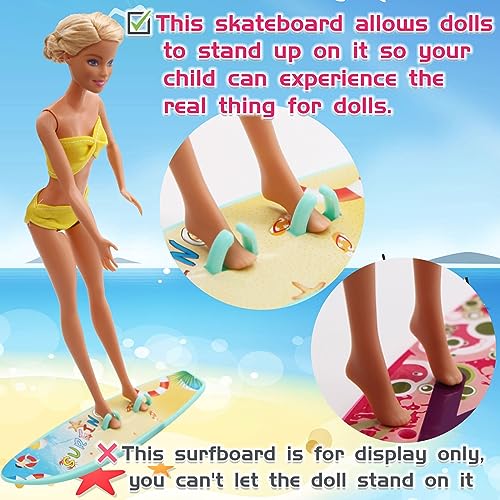 EuTengHao 78Pcs Doll Clothes and Accessories for 11.5 Inch Girl Doll and 12 Inch Boy Doll Includes 28 Wear Clothes Shoes and Lovers Outfit Sky Wheel Surfboard Hat for Summer Style Doll Accessories