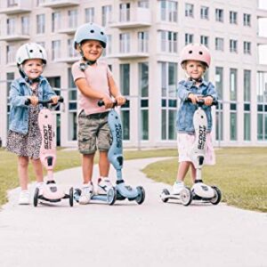 Scoot & Ride - Highwaykick 1 Children Adjustable Seated or Standing 2-in-1 Scooter Including Safety Pads (Blueberry) - for Ages 1-5