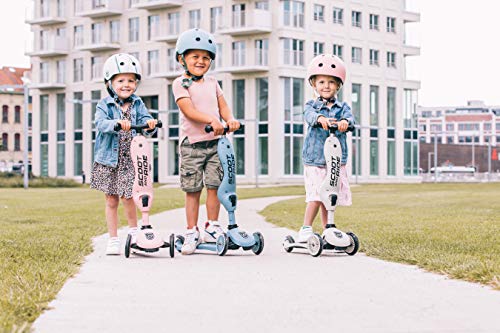 Scoot & Ride - Highwaykick 1 Children Adjustable Seated or Standing 2-in-1 Scooter Including Safety Pads (Blueberry) - for Ages 1-5