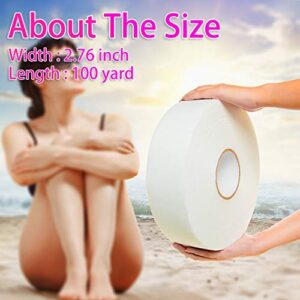 Vumdua Non-Woven Wax Strip Roll for Body, Facial, Leg Hair Removal (2.76" X 100Yd)