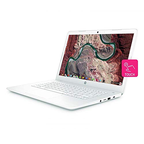 HP 14" Touch Chromebook 7CG07UA 11.5 Hour Battery, 4GB RAM, 64GB eMMC (14-CA137NR) - Polished White (Renewed)