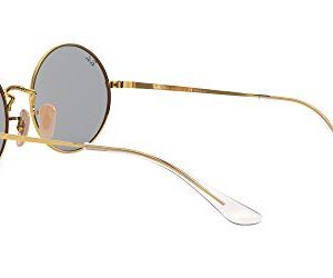 Ray-Ban Rb1970 Oval Evolve Polarized Sunglasses, Gold/Photochromic Dark Grey Mirrored Gold, 54 mm