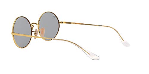 Ray-Ban Rb1970 Oval Evolve Polarized Sunglasses, Gold/Photochromic Dark Grey Mirrored Gold, 54 mm