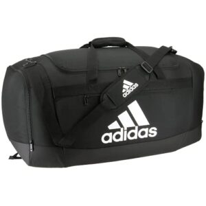 adidas Unisex Defender 4 Large Duffel Bag, Black/White, One Size