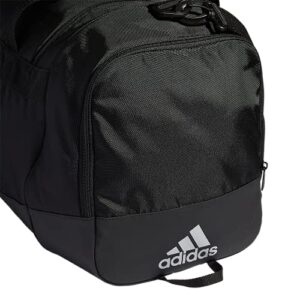 adidas Defender 4 Medium Duffel Bag, Black/Silver Metallic, One Size