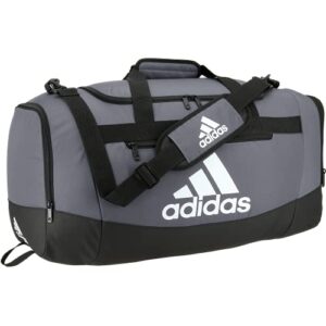 adidas unisex adult defender 4 medium duffel bag, team onix grey, one size