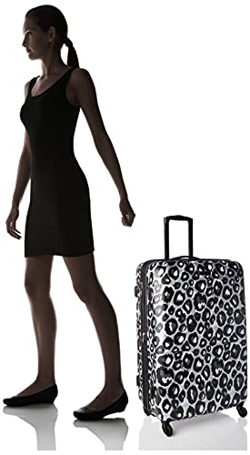 American Tourister Moonlight Hardside Expandable Luggage with Spinner Wheels, Leopard Black, 3-Piece Set (21/24/28)