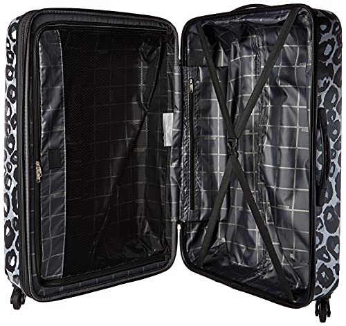 American Tourister Moonlight Hardside Expandable Luggage with Spinner Wheels, Leopard Black, 3-Piece Set (21/24/28)