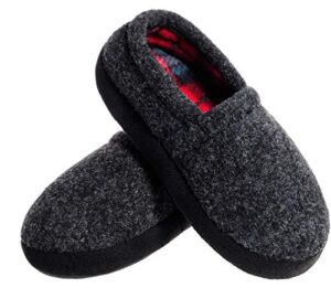 mixin little/big kid boy's- and girls slippers house shoes indoor outdoor with anti slip sole (9-10 little kid, grey, numeric_9)