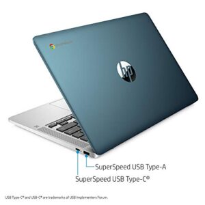 HP Chromebook 14-inch FHD Laptop, Intel Celeron N4000, 4 GB RAM, 32 GB eMMC, Chrome (14a-na0090nr, Forest Teal)