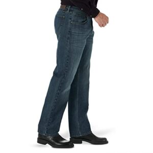 Wrangler Men's Free-to-Stretch Relaxed Fit Jean, Marine, 40W x 32L