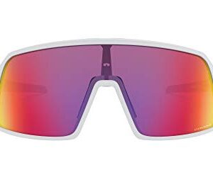 Oakley Men's OO9462 Sutro S Rectangular Sunglasses, Matte White/Prizm Road, 28 mm