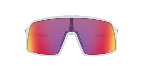 Oakley Men's OO9462 Sutro S Rectangular Sunglasses, Matte White/Prizm Road, 28 mm