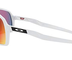 Oakley Men's OO9462 Sutro S Rectangular Sunglasses, Matte White/Prizm Road, 28 mm