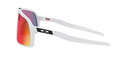 Oakley Men's OO9462 Sutro S Rectangular Sunglasses, Matte White/Prizm Road, 28 mm