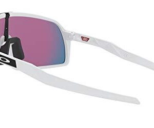 Oakley Men's OO9462 Sutro S Rectangular Sunglasses, Matte White/Prizm Road, 28 mm