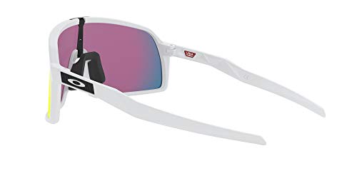 Oakley Men's OO9462 Sutro S Rectangular Sunglasses, Matte White/Prizm Road, 28 mm