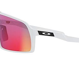 Oakley Men's OO9462 Sutro S Rectangular Sunglasses, Matte White/Prizm Road, 28 mm