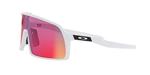 Oakley Men's OO9462 Sutro S Rectangular Sunglasses, Matte White/Prizm Road, 28 mm