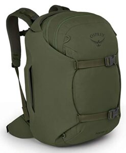 osprey porter 30l travel backpack, haybale green one size